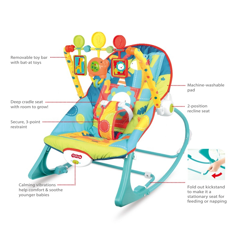 Mayorista Nuevo bebé Multifuncional Rocker eléctrico vibración Musical Rocking Chair Columpio bebé Bouncer de juguete bebé niño pequeño Rocker silla