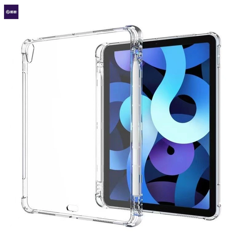 iPad/Air/PRO9.7-11inch 2023 Transparent Shockproof Protective Tablet Case Cover with Pencil Holder