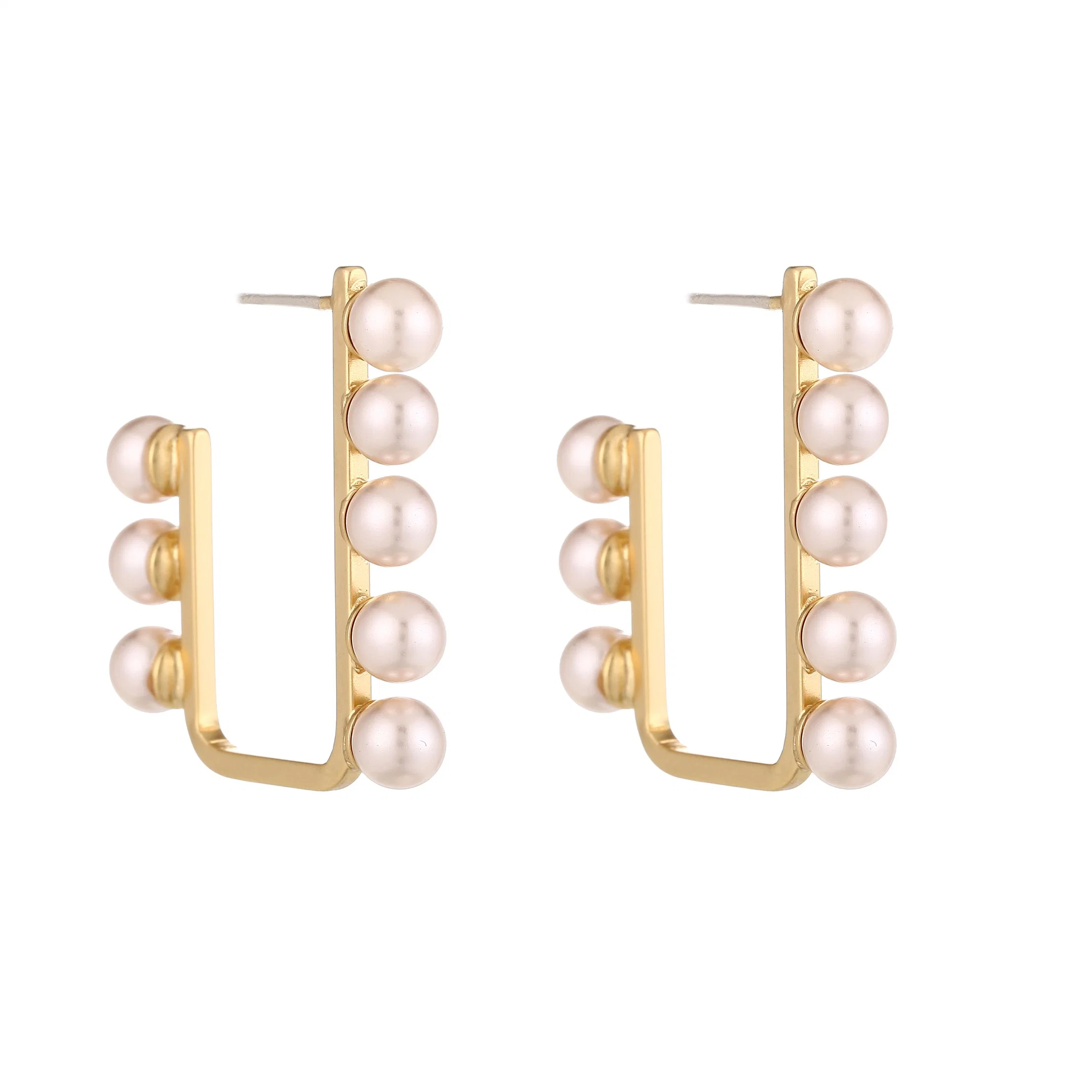 New Ring Double-Sided Pearl Earrings Female Fashion Ins Wind Small Fresh Sweet Elegant Ear Accessories