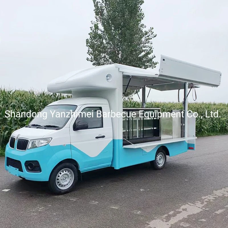 Gasoline Food Truck New Cargo Truck for Transport Fresh Meat and Ice Cream Cooling Van