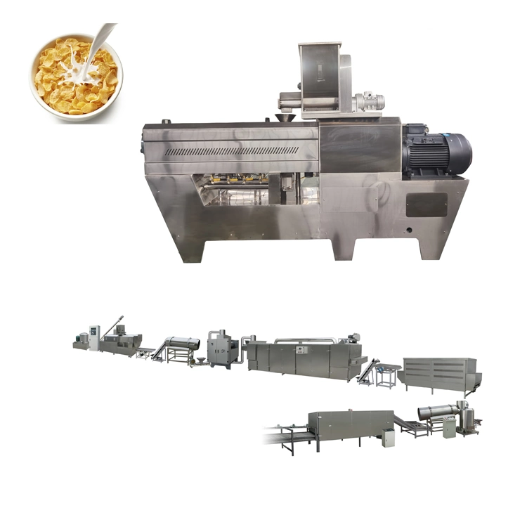 Roasted Breakfast Cereal Corn Flakes Snack Food Extruder Maker Machine Processing Line