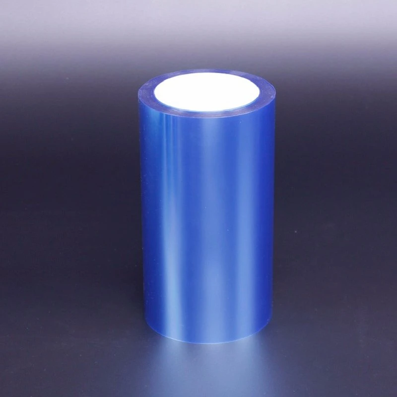 Film de protection PET anti-rayures anti-rayures 50 μm~200 μm, bleu, avec pu Adhésif pour protection d'écran en plastique verre