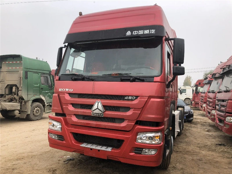 Original Condition Sinotruck HOWO Used CNG Tractor Truck Head 420HP CNG Prime Mover 6*4 CNG Trailer Head Tractor on Sale in Uzbekistan