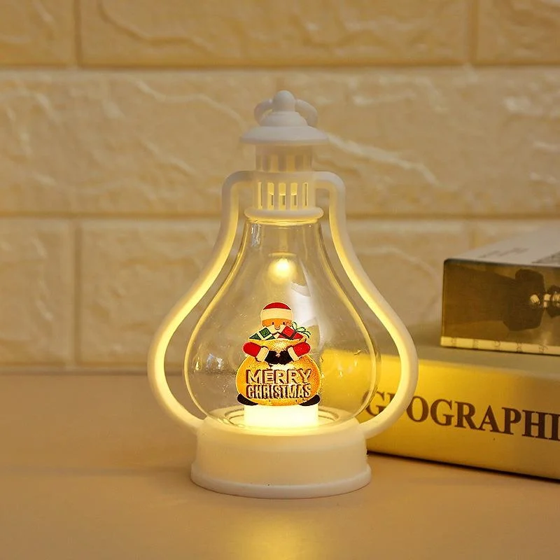 Adornos de Navidad Nueva lámpara portátil de aceite LED lámpara de linterna de regalo