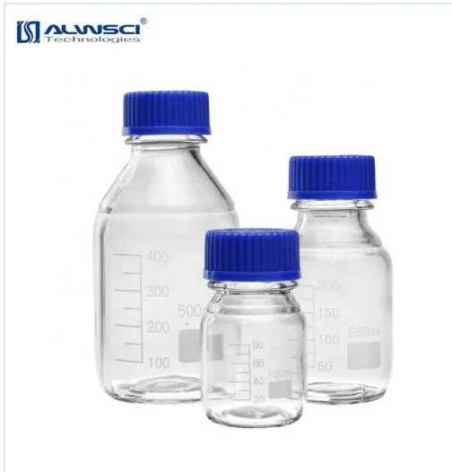 100ml Gl45 Clear Glass Reagent Bottle with Closed Screw Cap