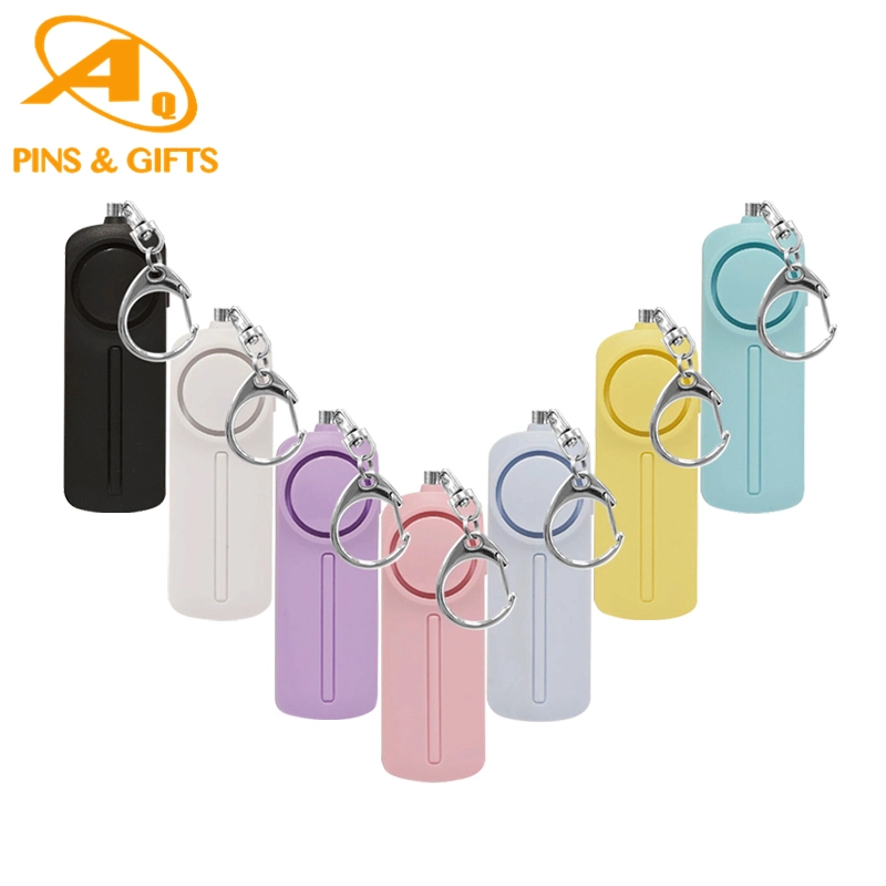 Alliage de zinc personnalisé célèbre Self Defense alarme porte-clés Tag Metal Porte-clés en peluche en acier inoxydable pour chaussures Crocs