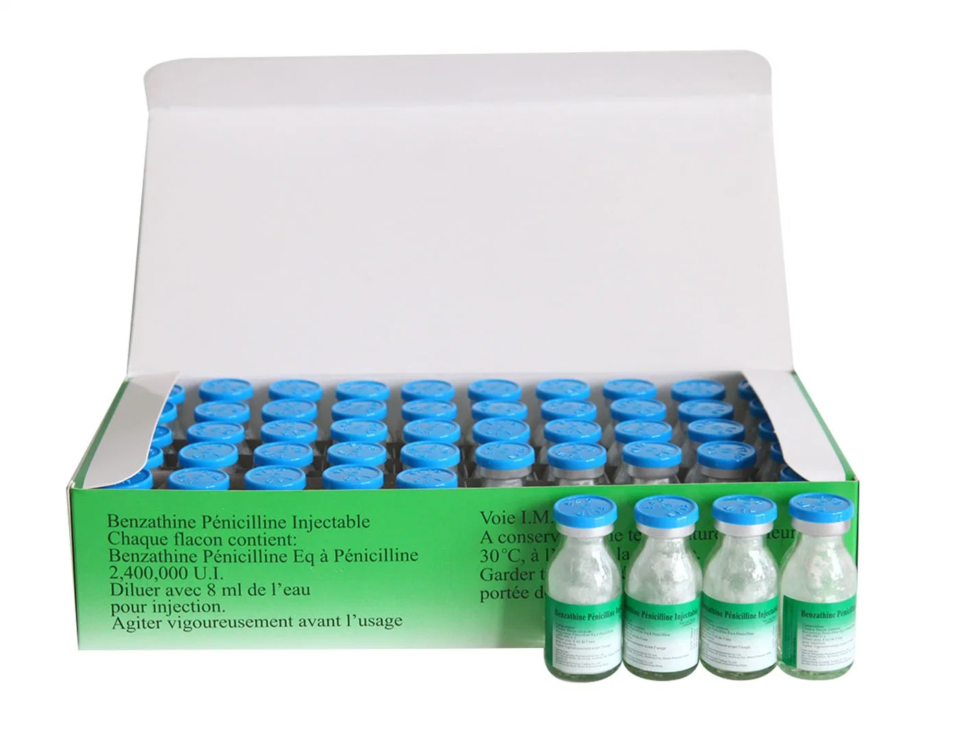 La benzathine pénicilline injectable 2.4MEGA 1.2MEGA;