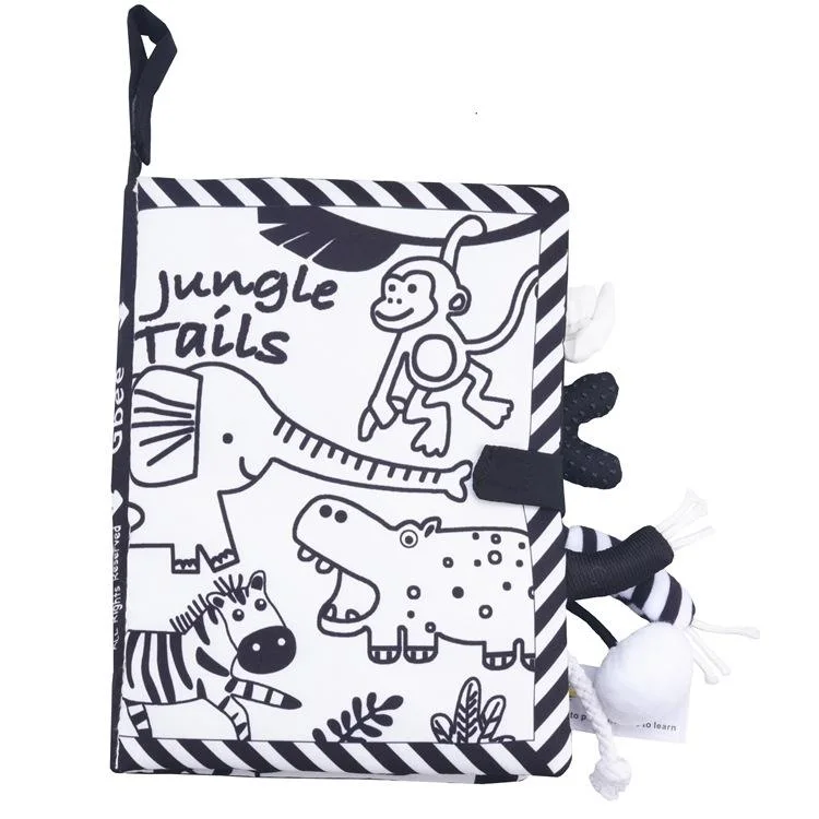 مزرعة غابة الذيل الحيوانات قصة كتاب الطفل قماش ناعم لمدة لعبة الأطفال