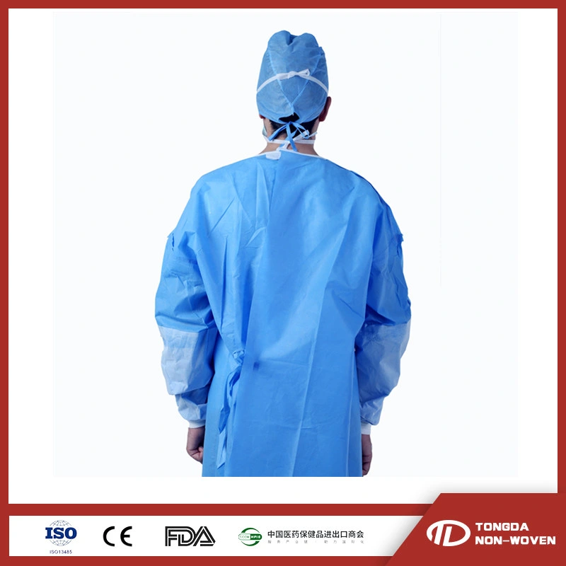 Nonwoven Surgical Gown Medical Reinforced Isolation Surgical Gown PP PE SMS Surgical Gown Isolation