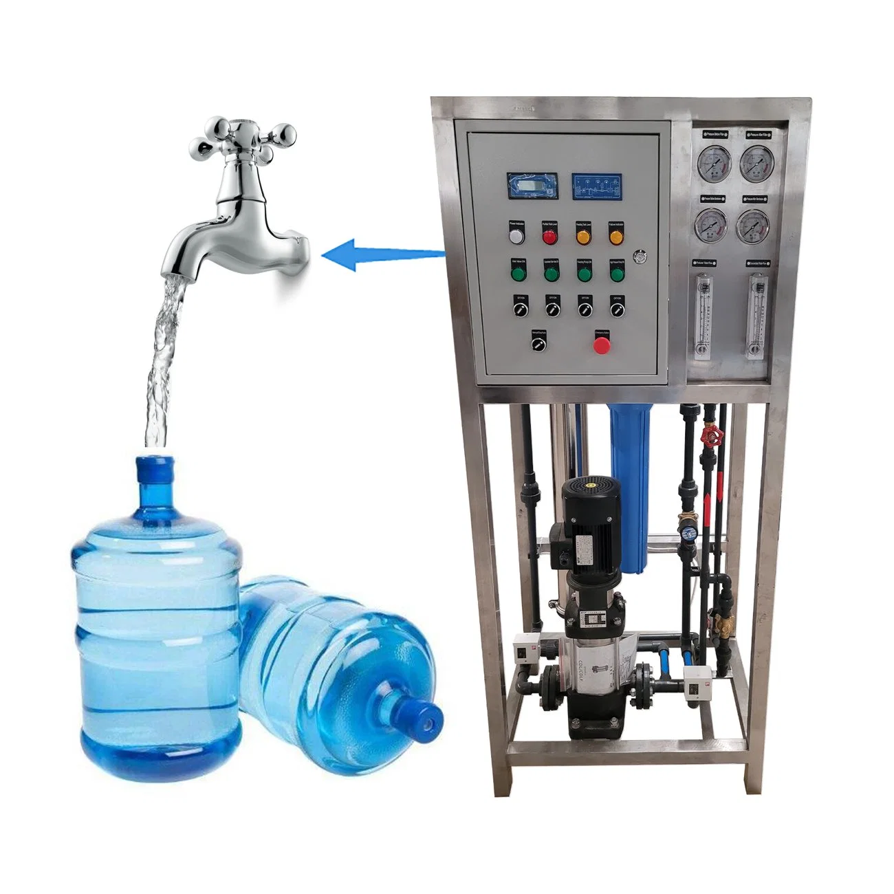 250 وحدة في الساعة من RO Pure Water System Reverse Osmosis Water Treatment Plant