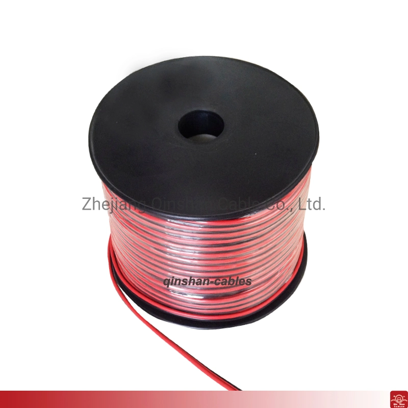 High quality/High cost performance Spool Package Plastic Drum Package 2X0.5mm 2X0.75mm Red Black OFC Parallel Speaker Wire