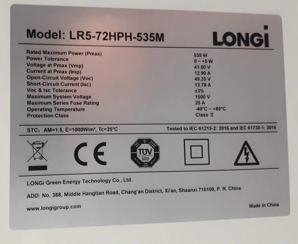 Grado de longi un 182mm Half-Cell Panel Solar para el proyecto de Sistema de la energía solar