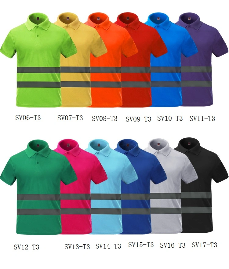 Likai Reflektierende Kleidung T-Shirt Fluorescent Kurzarm Reiten Outdoor-Sicherheitskleidung