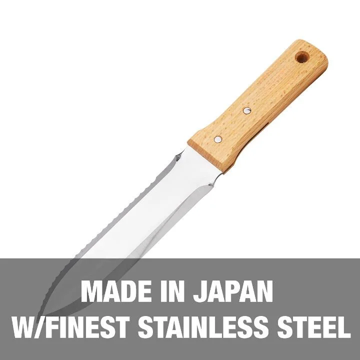 The Original Hori Namibagata Japanese Stainless Steel Weeding Knife 7.25-Inch Blade