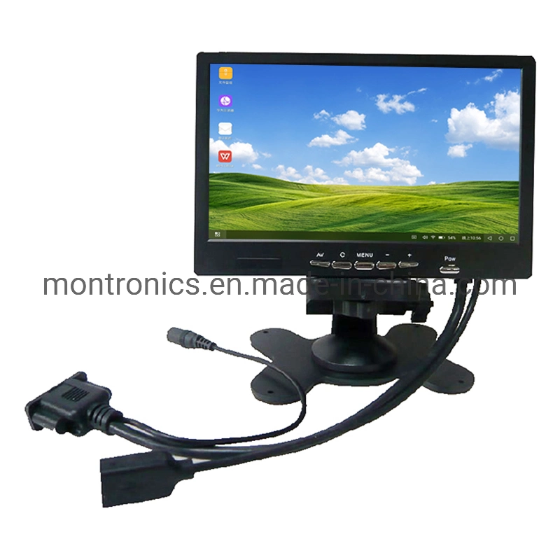 Super delgado monitor CCTV LCD TFT pantalla táctil de 7 pulg.