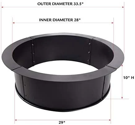 Personnalisé En Plein Air 36 pouces découpé au laser de gravure de métal Pattern Fire Pit Ring