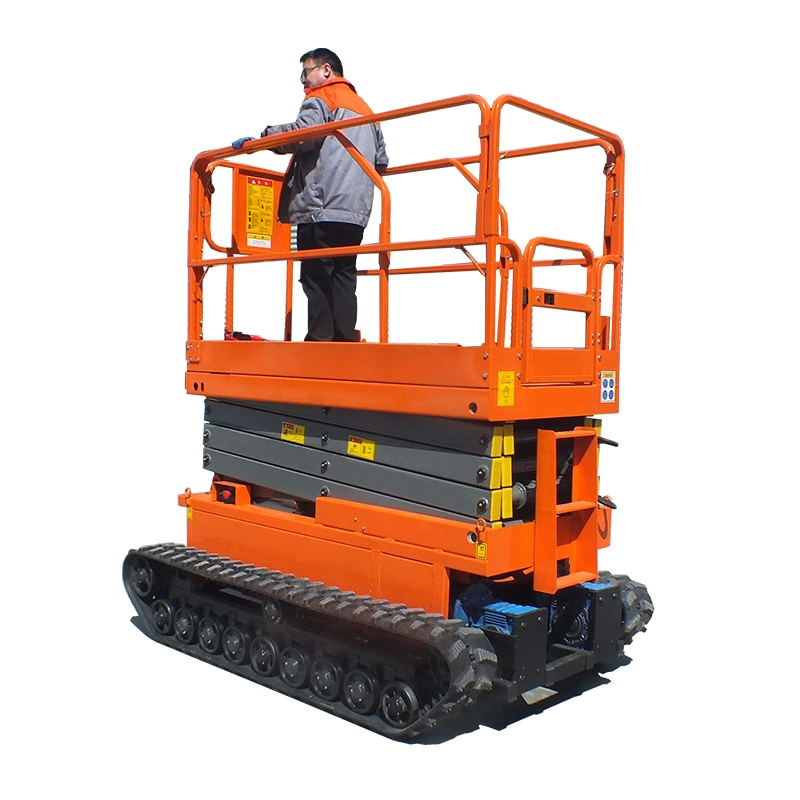 8m Gas Power Hydraulic Self Propelled Rough Terrain Scissor Lift