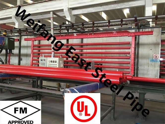 UL/FM ASTM A795 Sch10 Tubo de acero para el sistema de lucha contra incendios rociadores