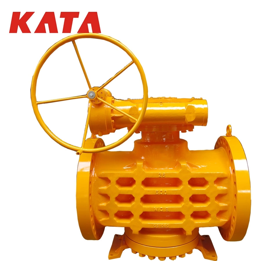 Kata API6d Carbon Steel Inverted Pressure Balance Lubricated Plug Valve 26" 600lb Wcb Casted Body Flanged