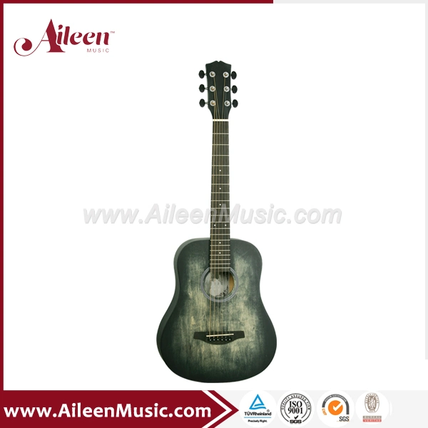 34'' Small Size Wooden Travel Student Acoustic Guitar (AF-H00L-34)