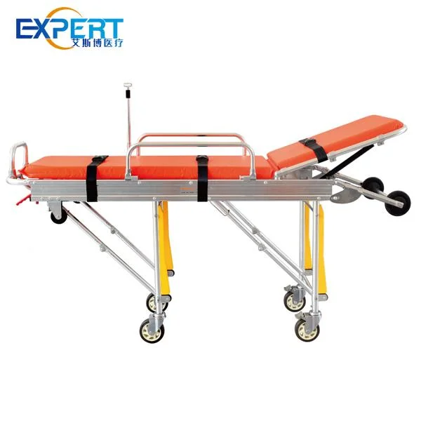 Factory New Design Hospital Adjustable Emergency Ambulance Foldable Stretcher