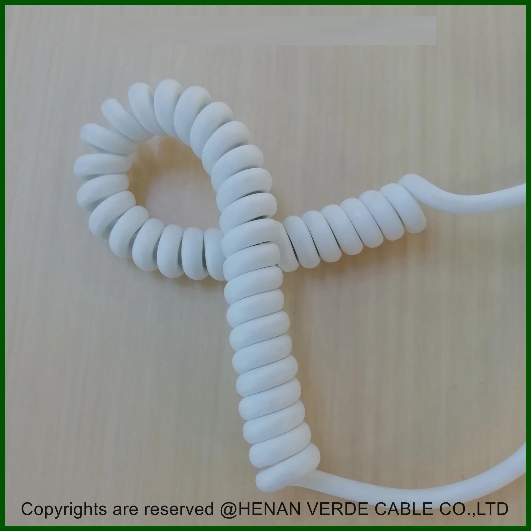 3phase 1.5mm 2.5mm2 Flexible Electrical Wire PUR Coiled Spiral Cable Reliable Supplier for Motor