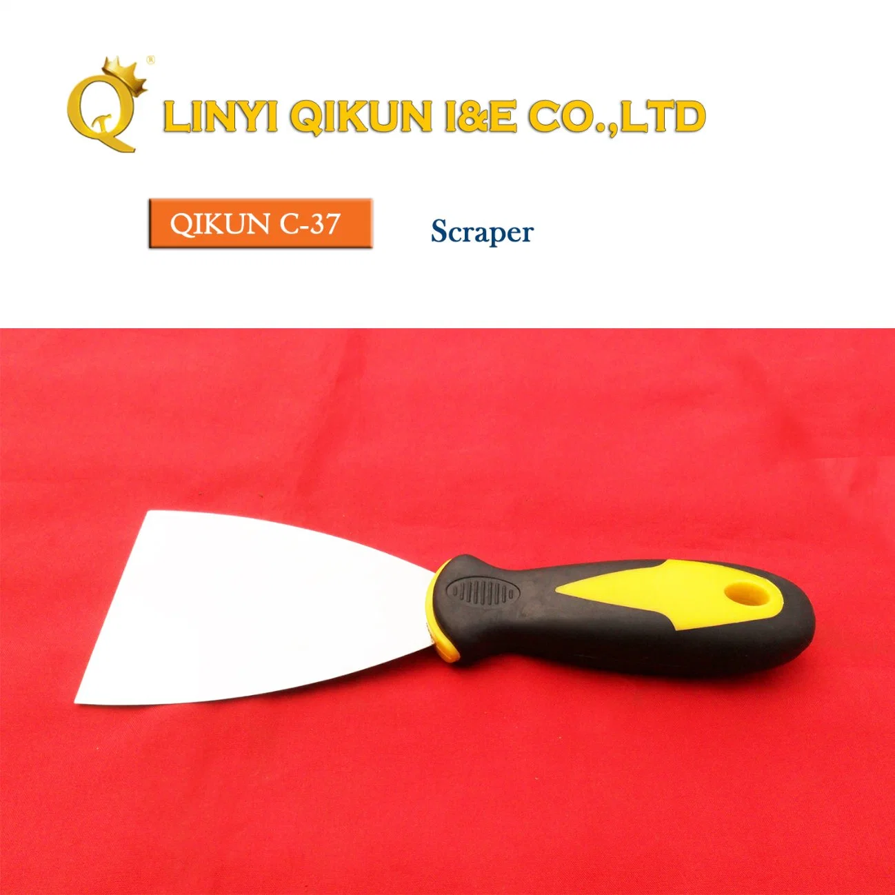 C-37 Construction Decoration Paint Hardware Hand Tools Plastic Handle Mirror Polished Putty Knife