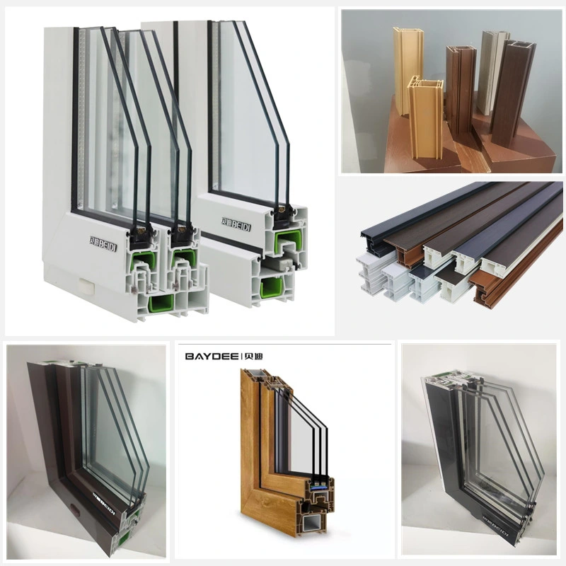 Decoration Building Materials Plastic Extrusion UPVC Profile Sliding Door PVC Doors Windows