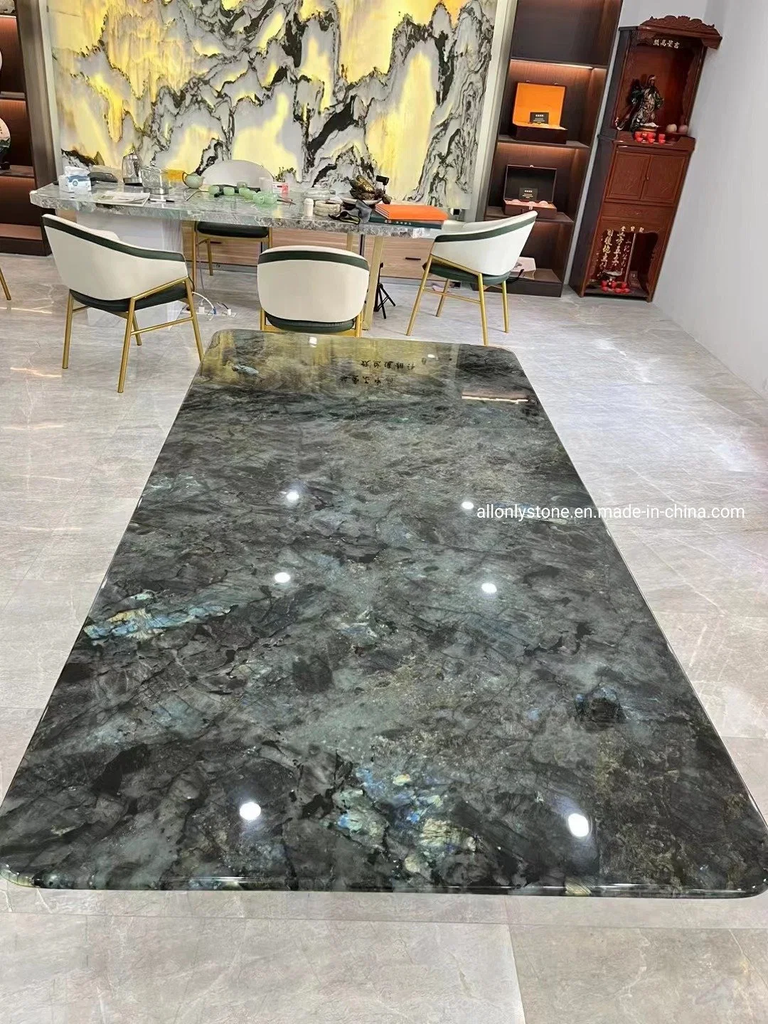 Licht Durch Natur Brasilien Luxus Granit Stein Labradarite Blau Slab Für Steinwandfliesen