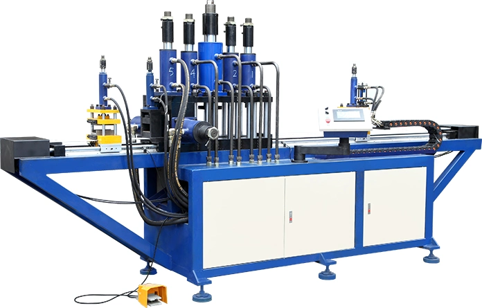Integrated Air Conditioner Copper Tube Pipe Decoiling Straightening Cutting Drilling Punching Bending End Forming Spinning Machine
