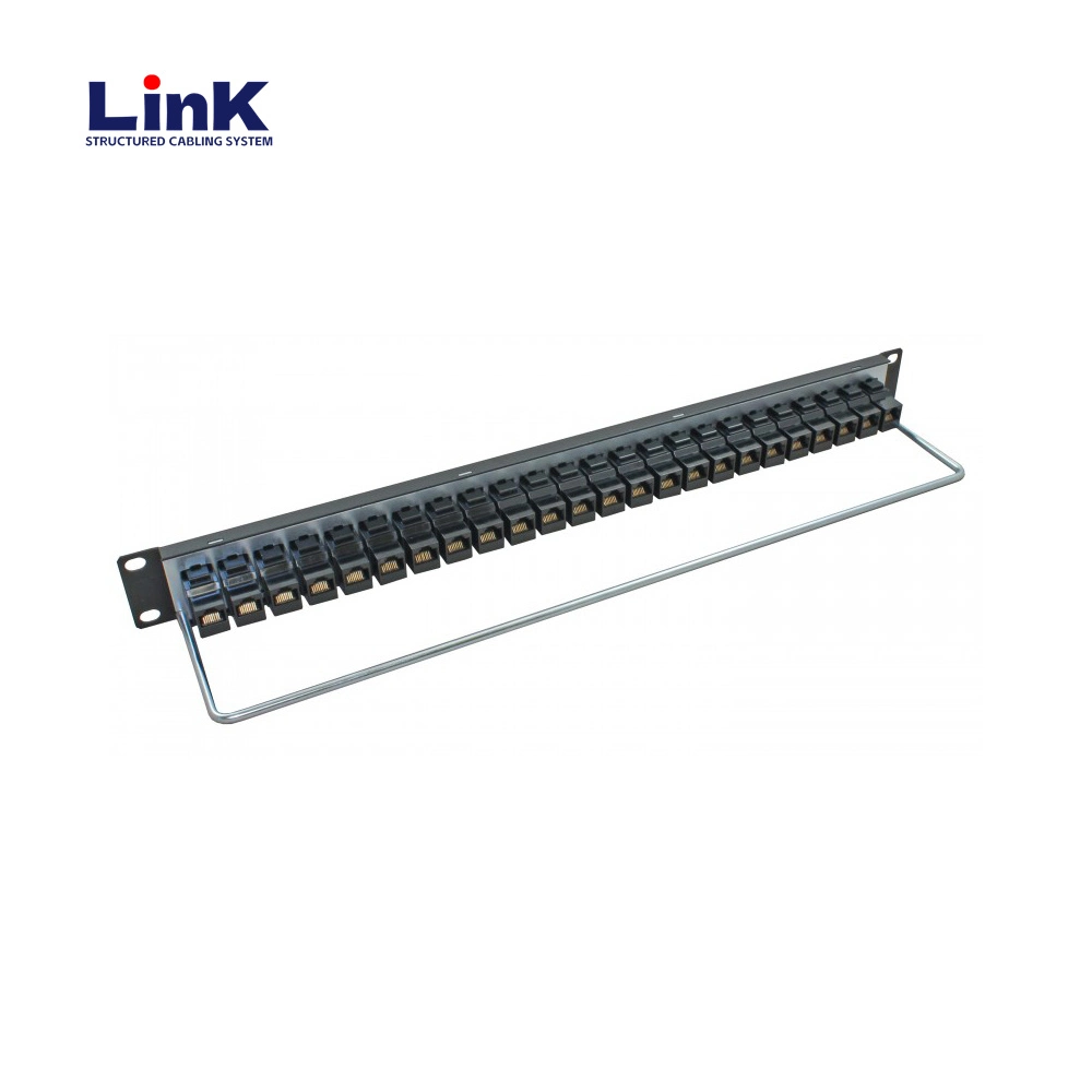 El montaje en rack en Carril DIN Cat5e Patch Panel para redes Ethernet industriales