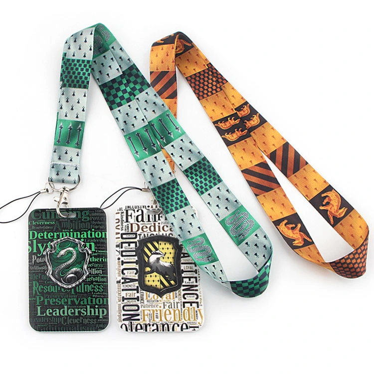 Basic Customization Factory Price Braided Polyester Webbed Name Card Mobile Phone Lanyard