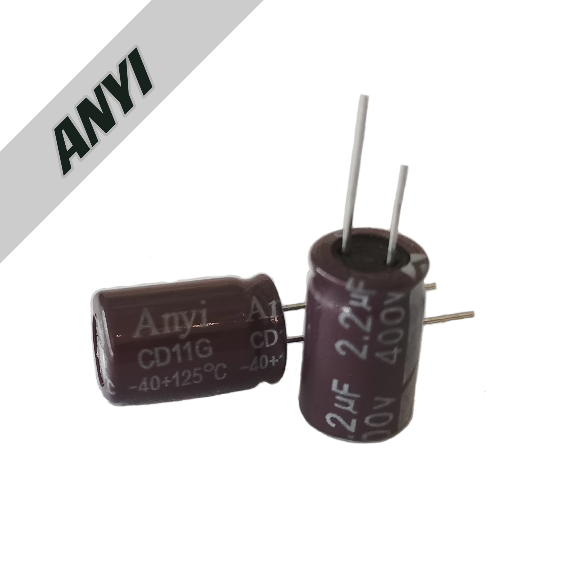 Anyi CD11g 50V47UF 25V220UF 400V22UF Radial Aluminum Electrolytic Capacitor