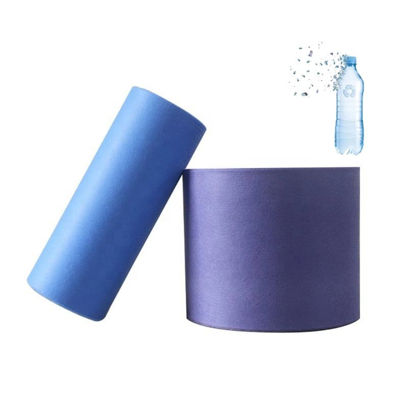 Pet Polyeter Terephthalate White Color RPET Nonwoven Spun-Bond Non Woven Roll Fabric