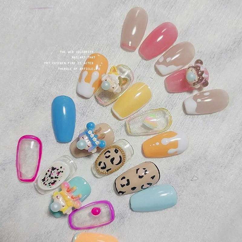 3D de encantos de uñas Nail Art decoración diseño de las niñas burbuja