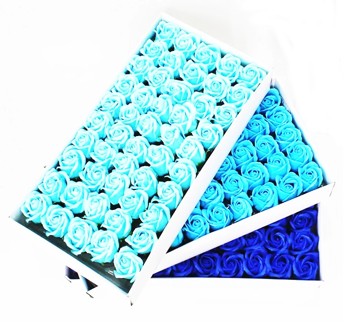 OEM / ODM Farben natürliche handgemachte Bio Seifen 50pcs Rosen Papierseife Rose Seife Blume Geschenk Seife Blume in Geschenk-Set