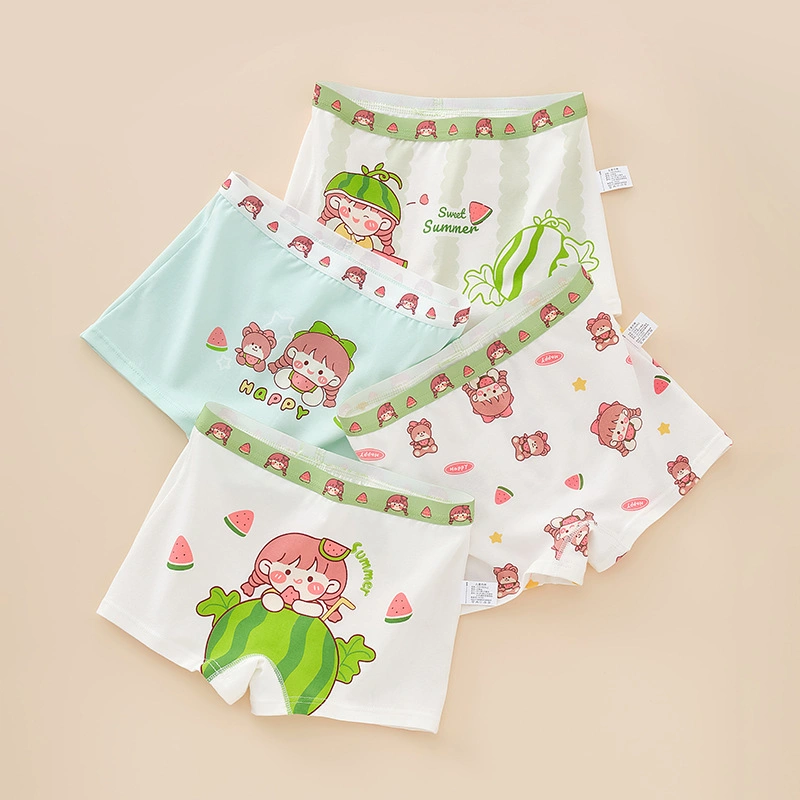 Cute Girl Crotch Anti-Slip Soft Cotton Seamless Invisible Children Kids Panty Underwear