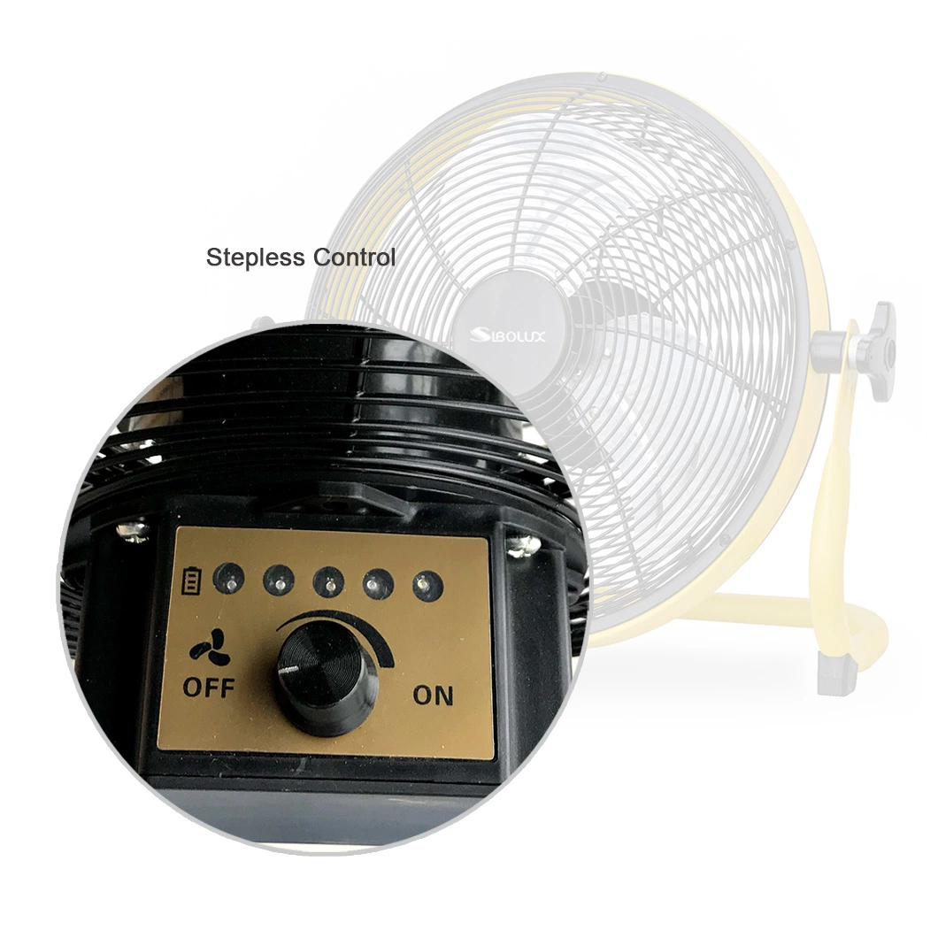 Electric Metal Fan Stand 16" Rechargeable Industrial Fan Floor Fan High Velocity Outdoor Fan Charing Ventilation Fan