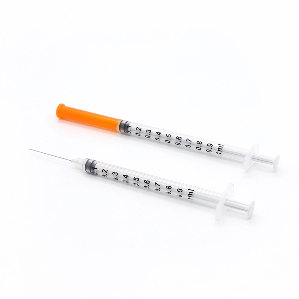 Medical Equipment Plastic Disposable Medical Sterilized 0.5ml 1ml Insulin Syringes with Hypodermic Needles