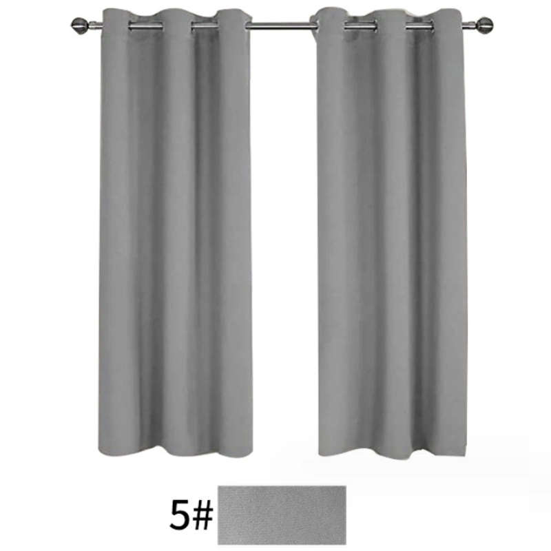 Poliéster Color sólido ventana Blinds cortinas de cortinas de cortinas de color negro para dormitorio