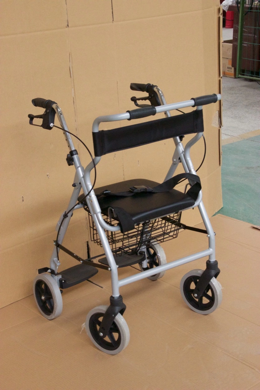 Rehabilitation Walking Shopping Rollator Walker with Seat for The Elderly