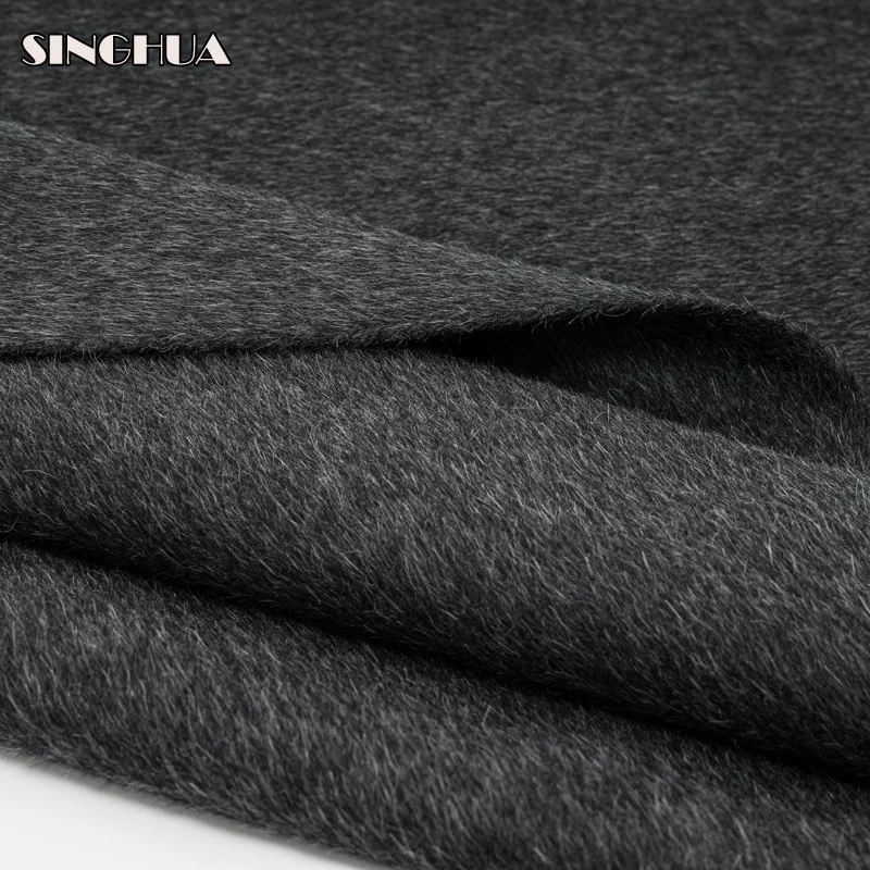 85% Wool, 15% Rabbit Fur Wool and Rabbit Fur Blend Coat Fabric