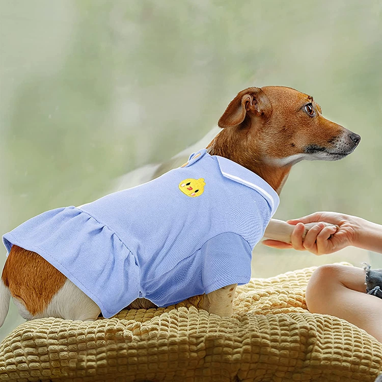 Comfortable Cotton Material Dog Clothes Pet Apparel T-Shirt Dress