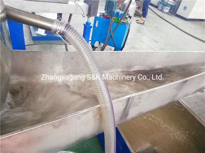 Single Double Stage Die Face Cut Waste PP PE Soft Hard Material Scraps Plastic Recycling Granulating Extruder Fiber Pellets Granules Making Production Line