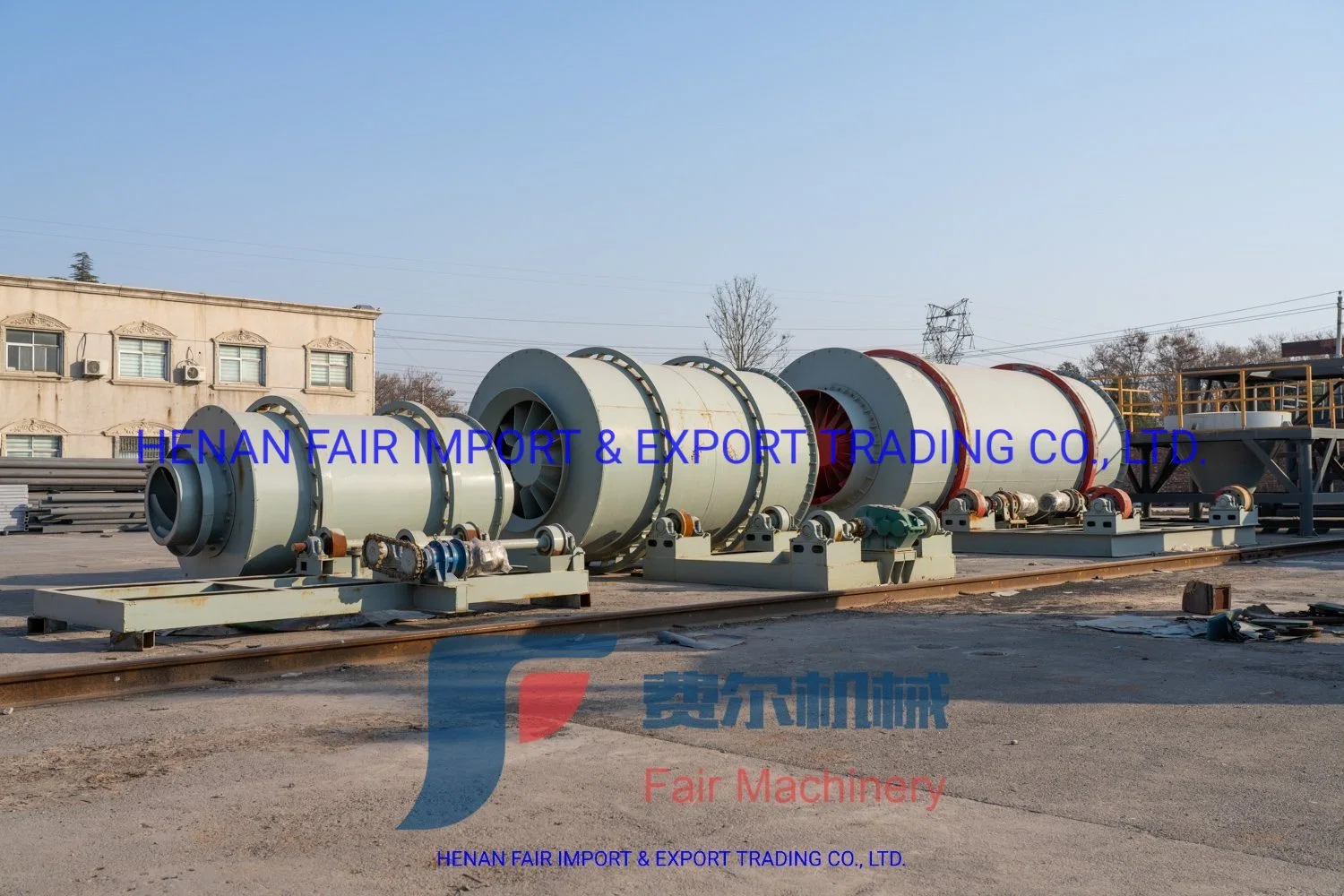 5-50ton/H Industrial Silica Sand Brown Coal 3 Drum Dryer with Coal, Electric, Gas for Cement Mortar