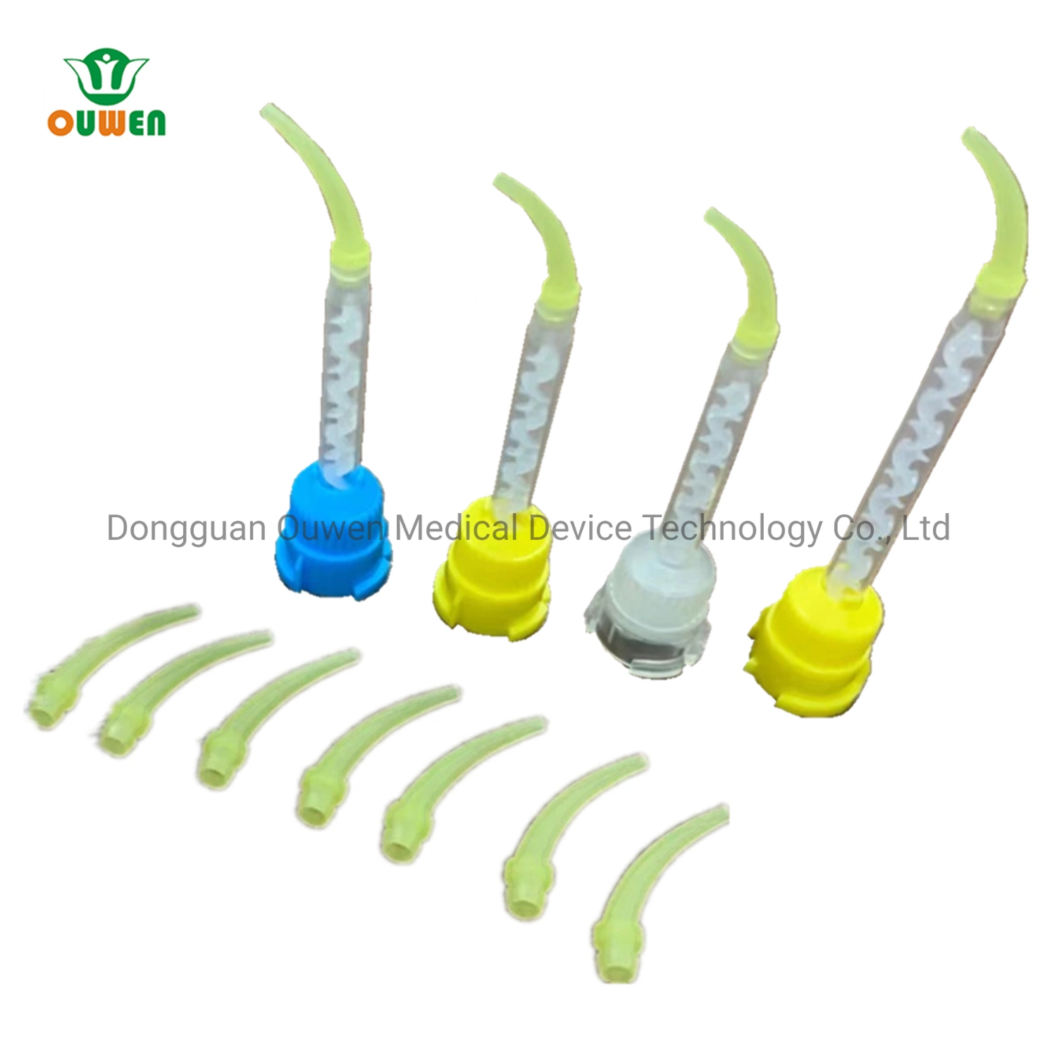 Dental Disposable Impression Mixing Tips Tubes Yellow Intraoral Tip