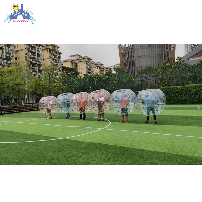 Venta caliente paragolpes inflables burbuja balón de fútbol el cuerpo humano adulto paragolpes