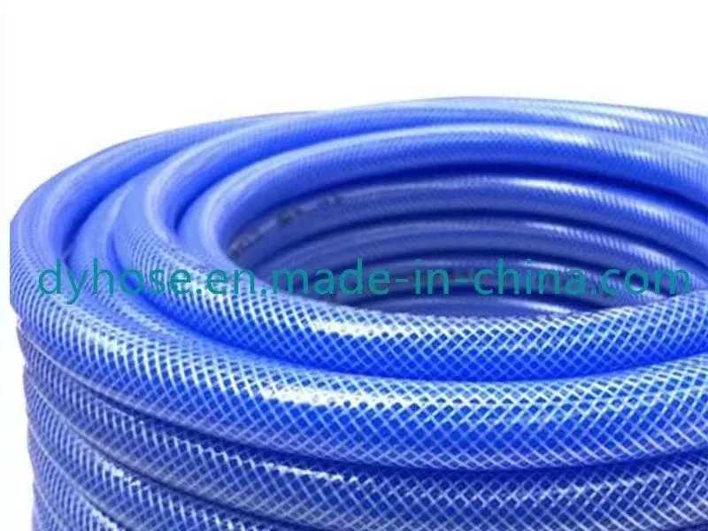 Manguera flexible de PVC flexible reforzado de fibra blanca del tubo flexible de la red