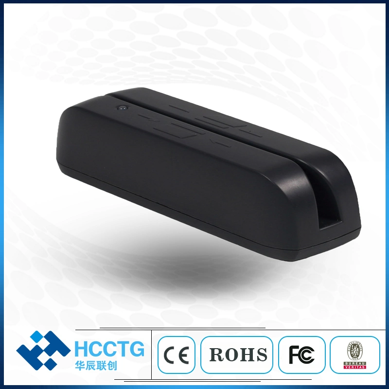 قارئ بطاقات مغناطيسية مزدوجة الوجه طراز ISO7811 USB RS232 (HC780U-06)