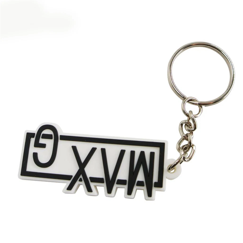 High Quality Custom Personalized Name 2D 3D Soft PVC Silicon Rubber Keychain for Promotion